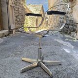 70s chrome metal armchair
