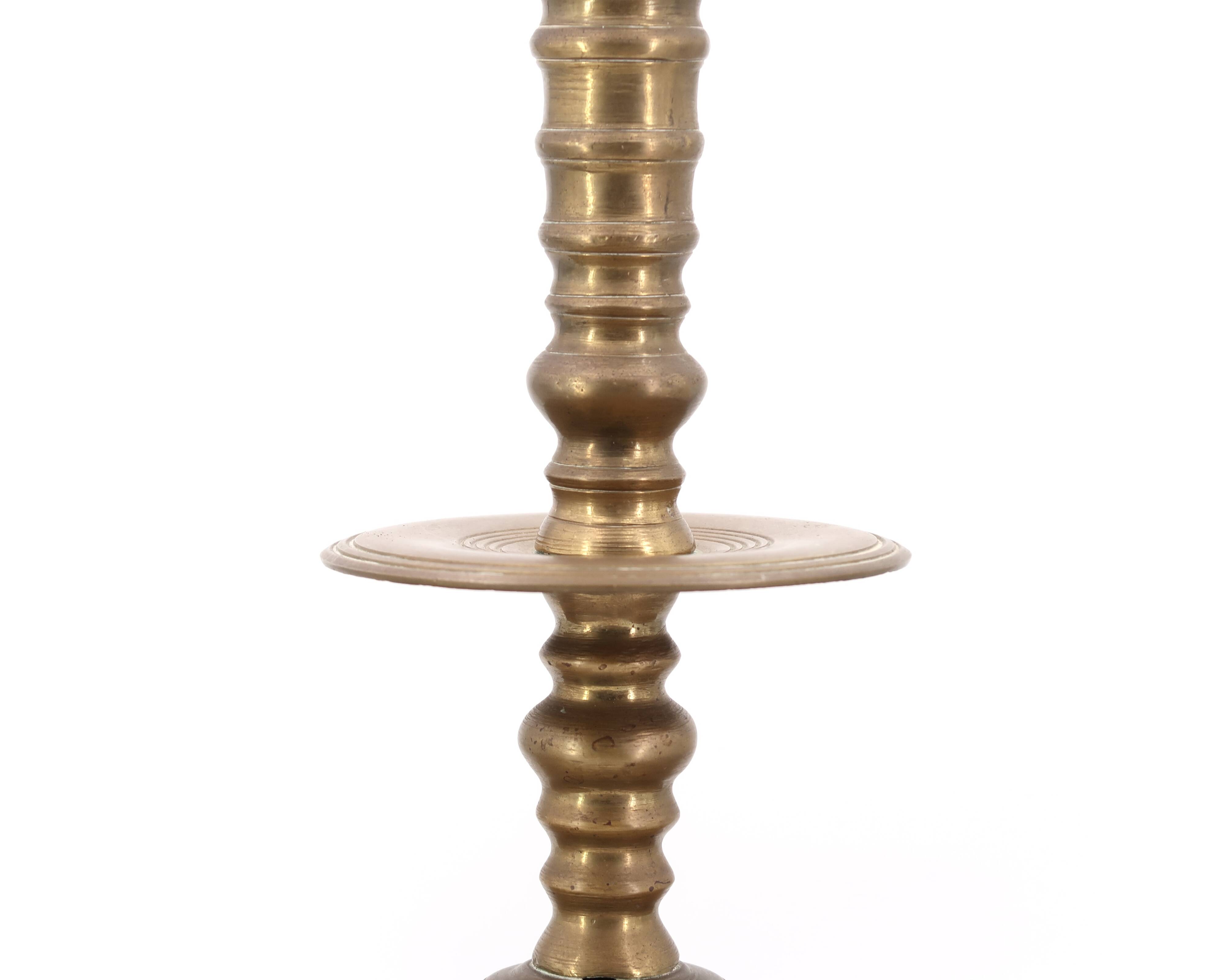 Golden brass column lamp, 1960s