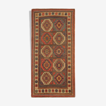 Antique Caucasian Kazak Rug, Oriental Shirvan Handmade Rug- 100x206cm