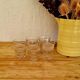 Set of 5 vintage granite glasses