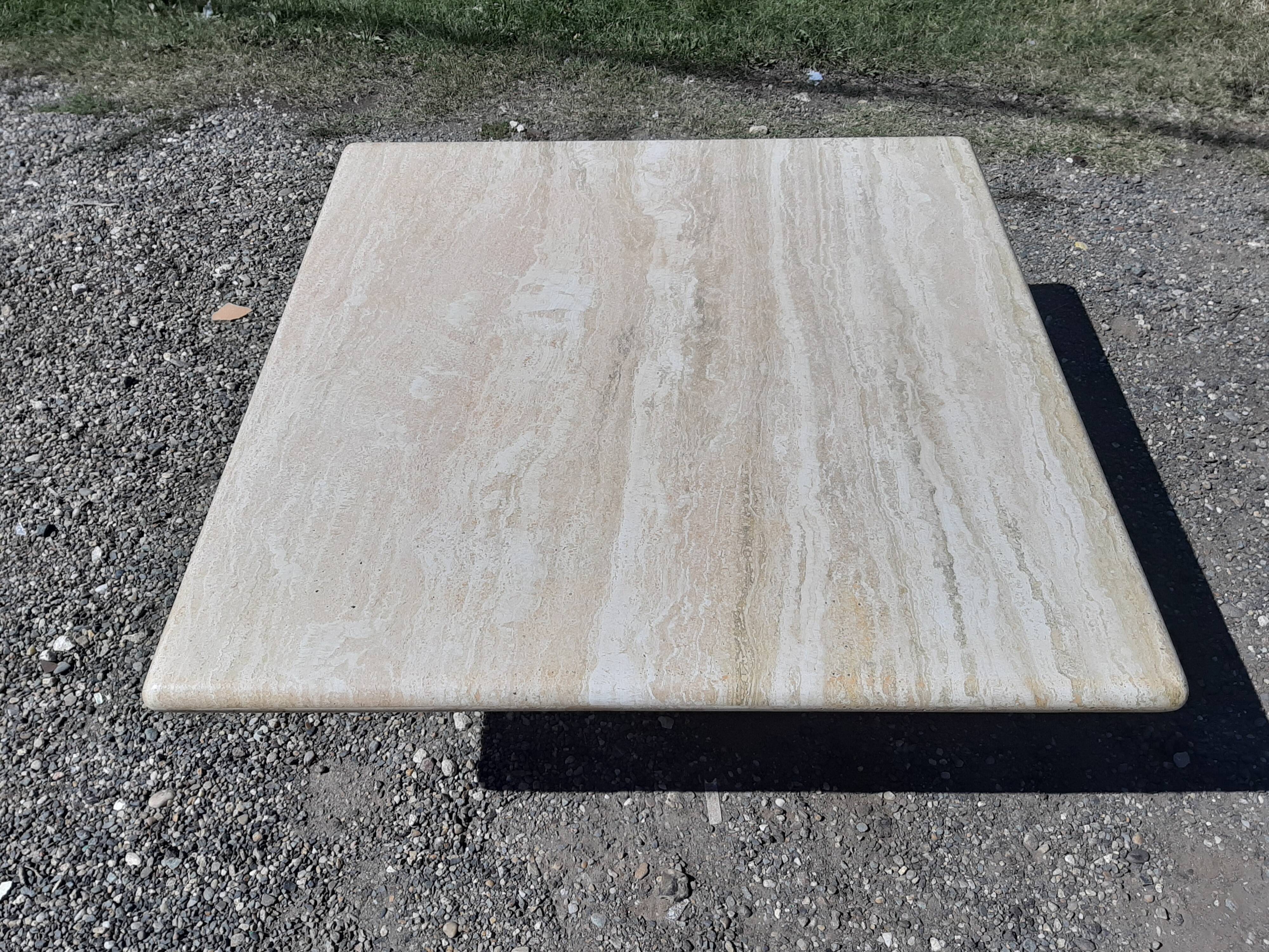 1970s travertine coffee table in italian design