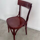 Set of 8 vintage 70s curved varnished wood bistro chairs
