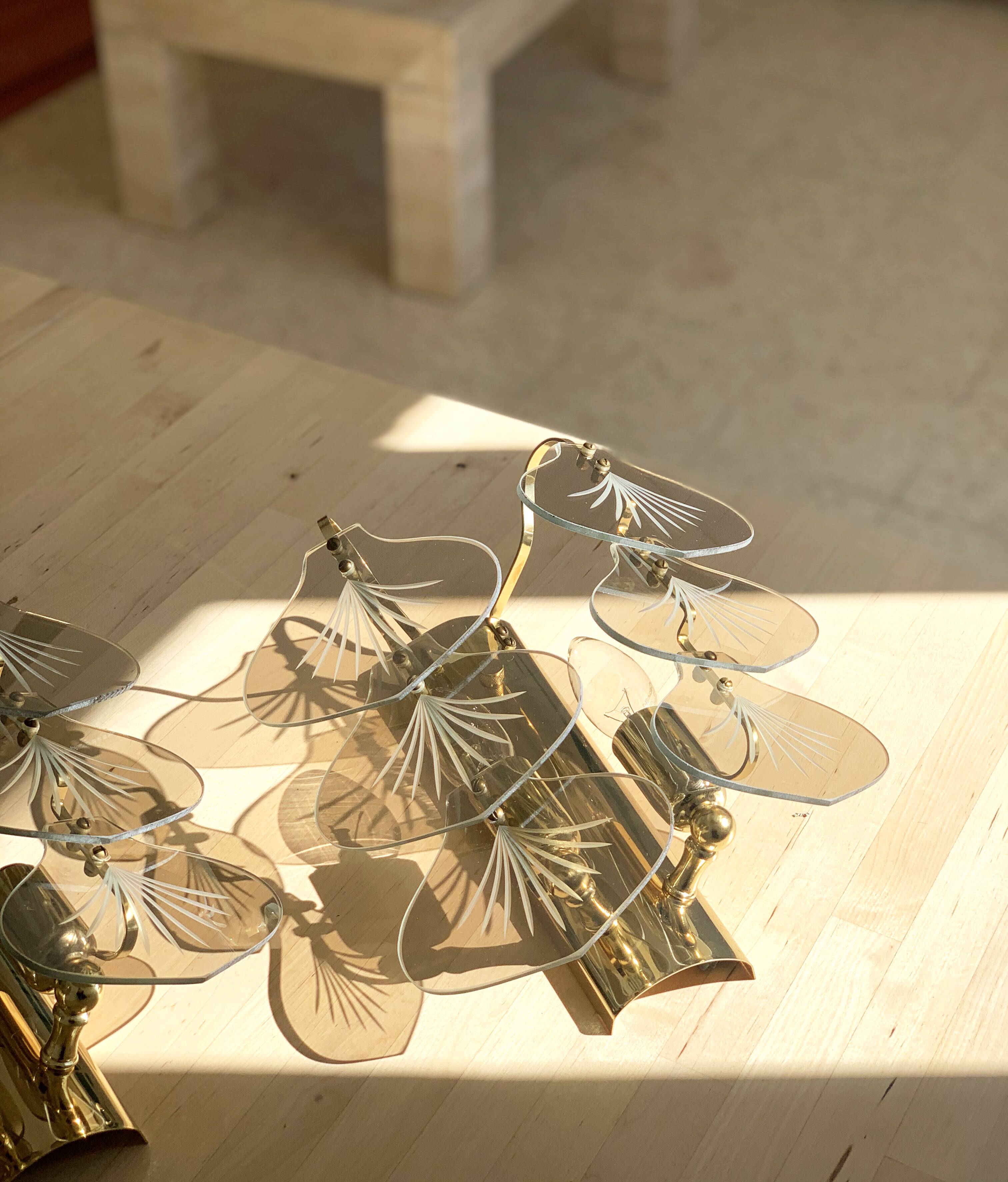 Pair of vintage wall lights from the 1970s