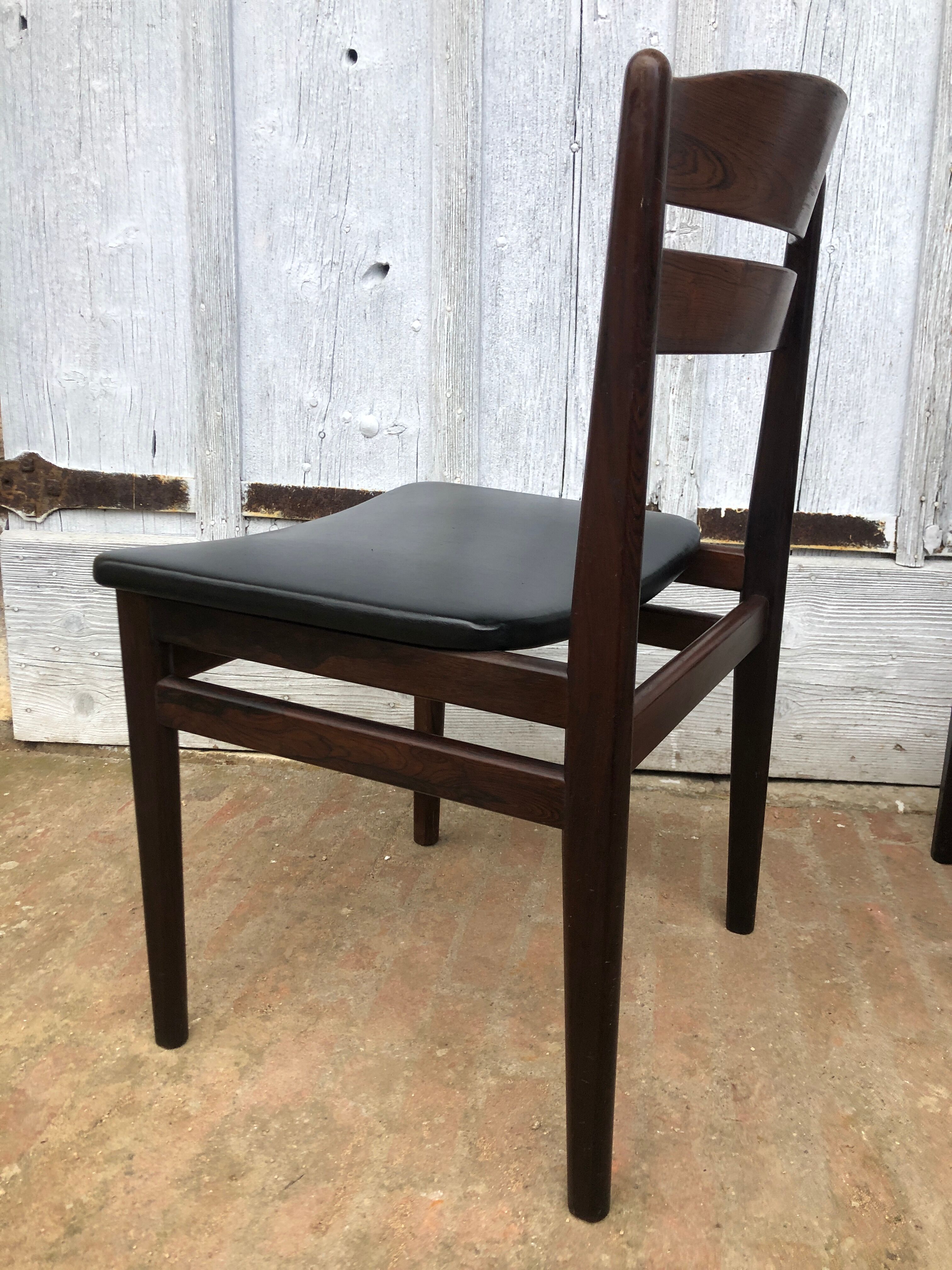 Set of 3 Danish rosewood chairs