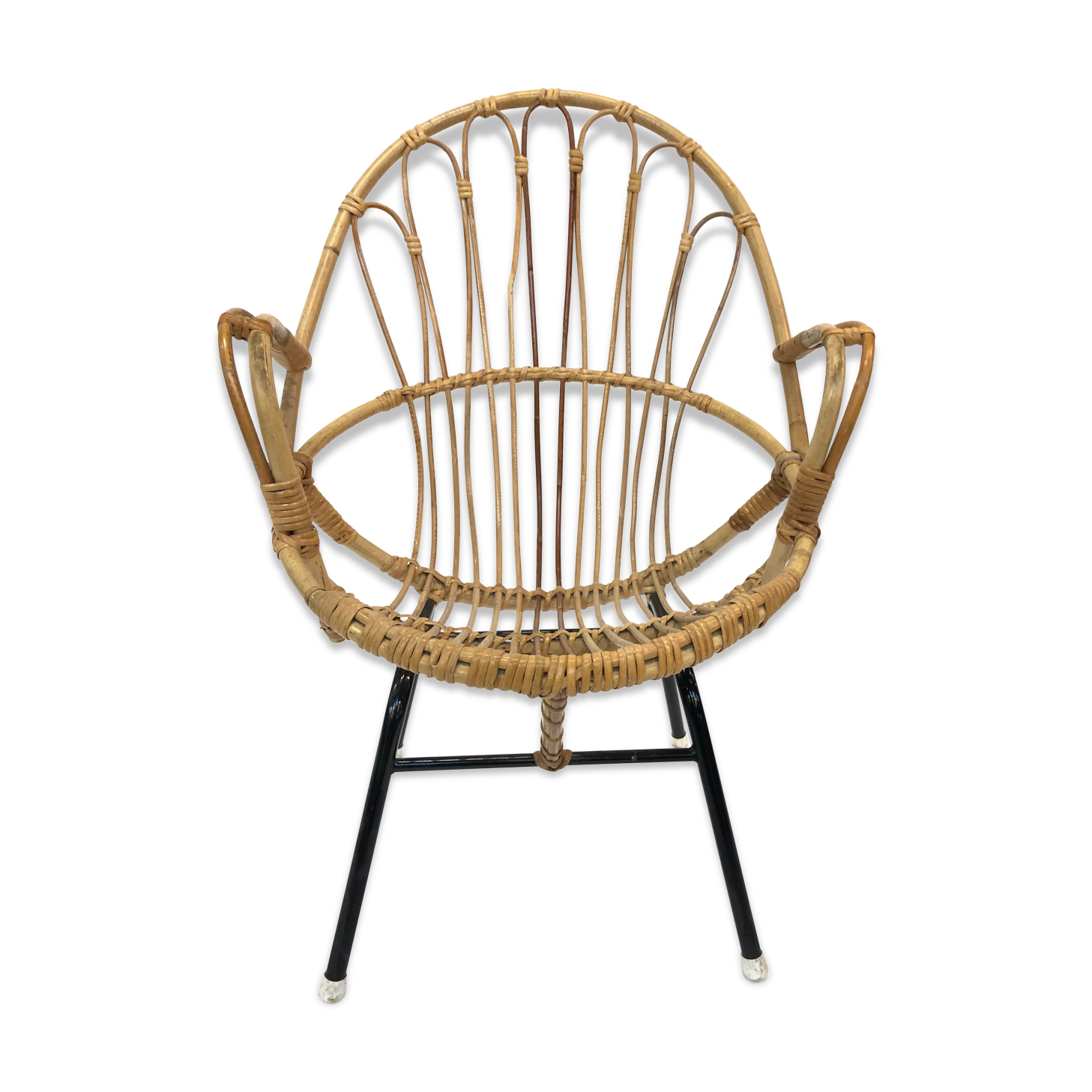 Vintage Dirk van Sliedregt for Rohe Noordwolde Rotan chair