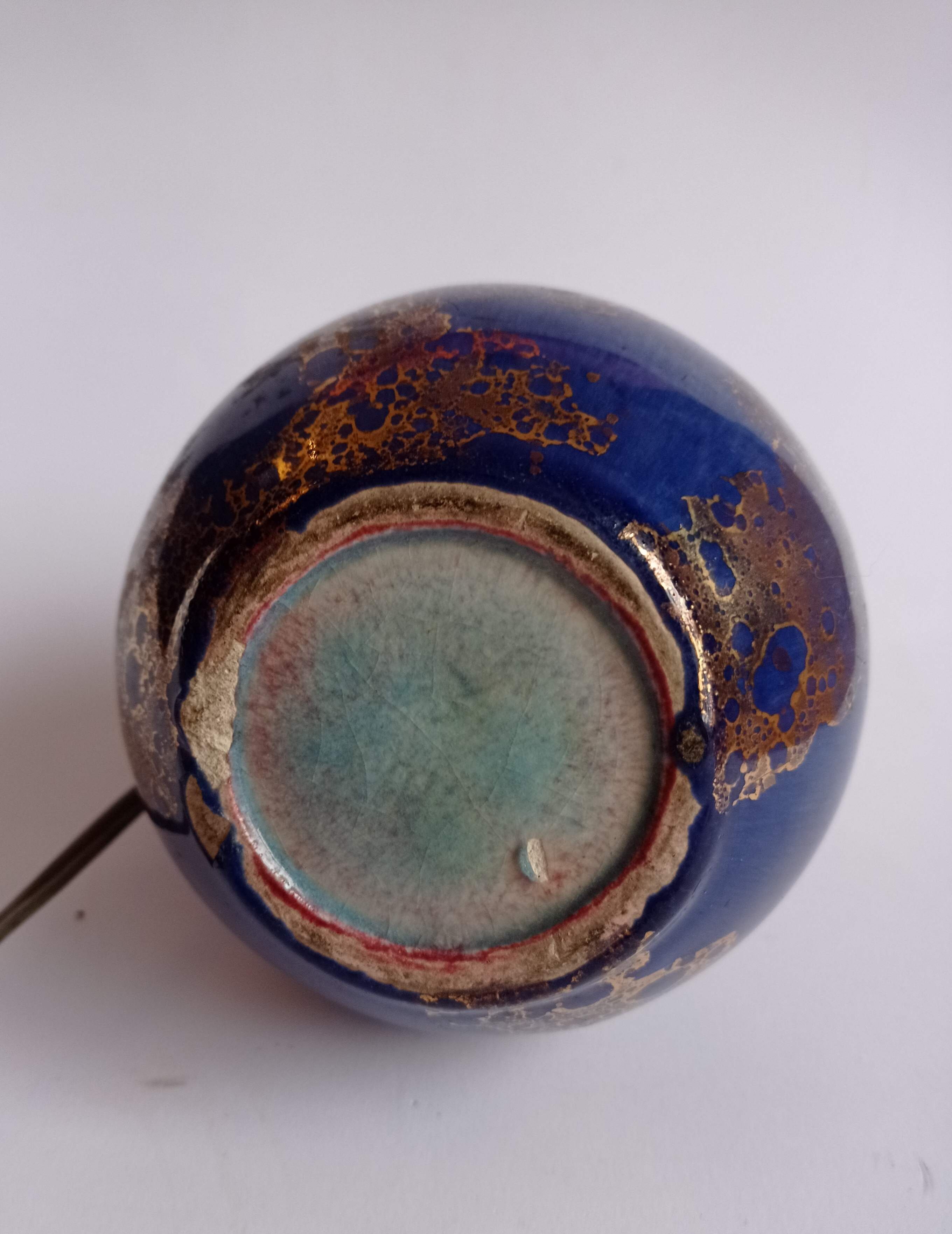 Pied de lampe céramique décor à l'or