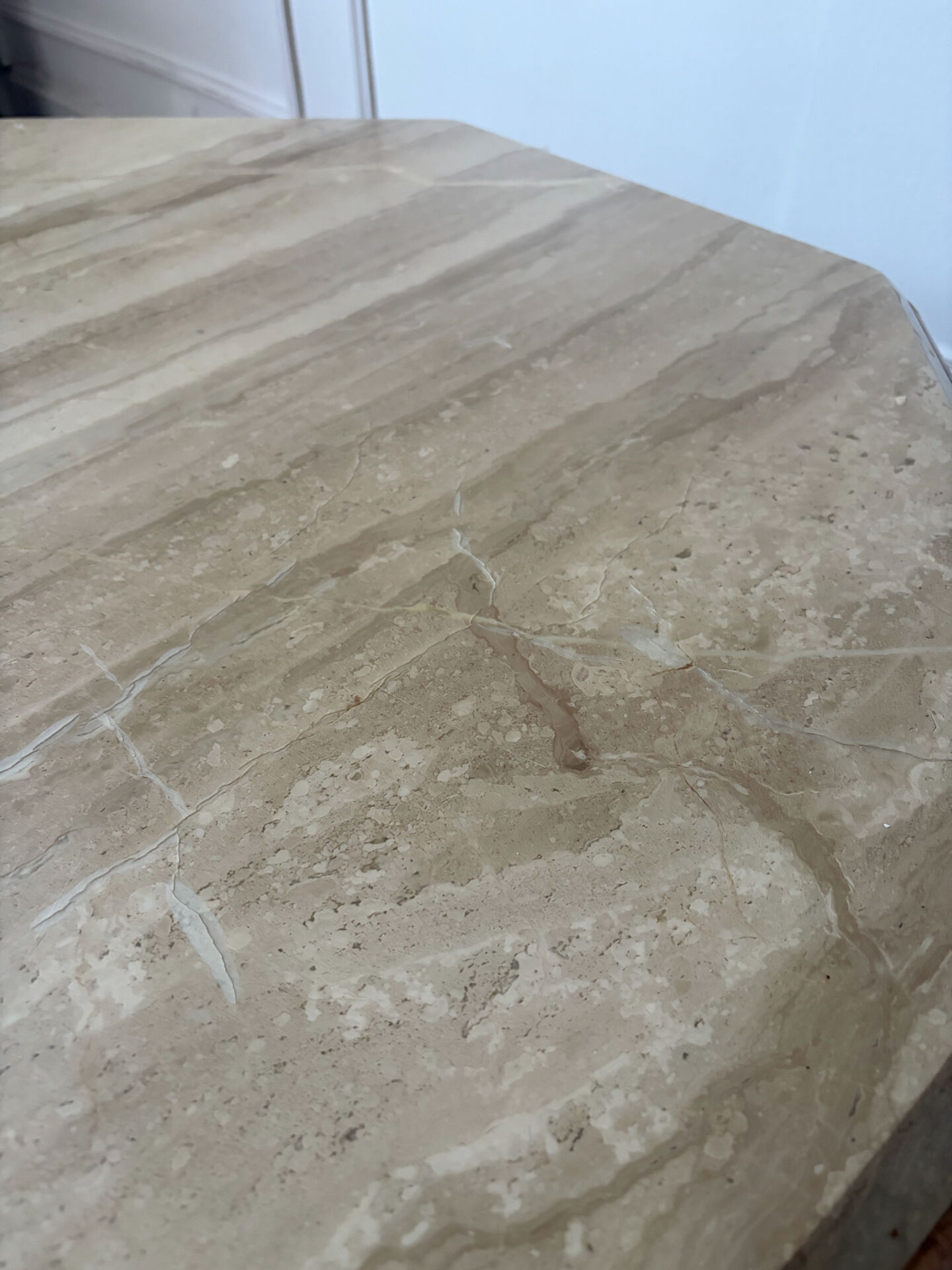 Vintage travertine coffee table