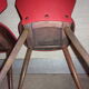 lot of 5 chairs 1950 1960 red feet compass