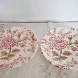 2 saucers or underplates Rose Chintz Johnson Bros