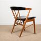 Danish armchair in teak and skai by Helge Sibast for Sibast 1955.