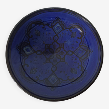 Very large blue Moroccan dish Majorelle