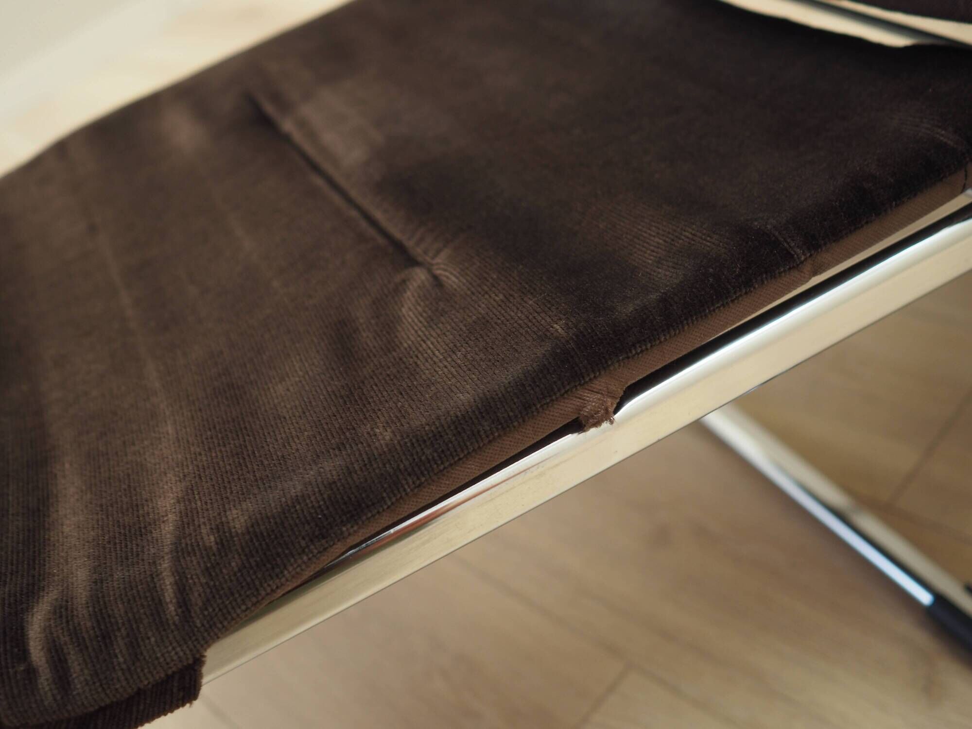 Brown velour armchair, Danish design, 1970s, production: Denmark