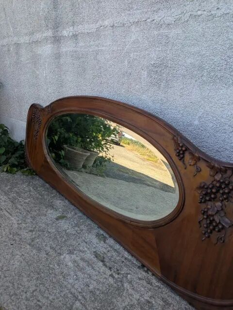 Miroir ovale biseauté