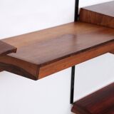 Système mural modulaire en bois foncé de Kai Kristiansen - FM Møbler