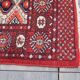 Boukhara-pakistan wool carpet adorned with 5 rows of gel 150 x 92 cm
