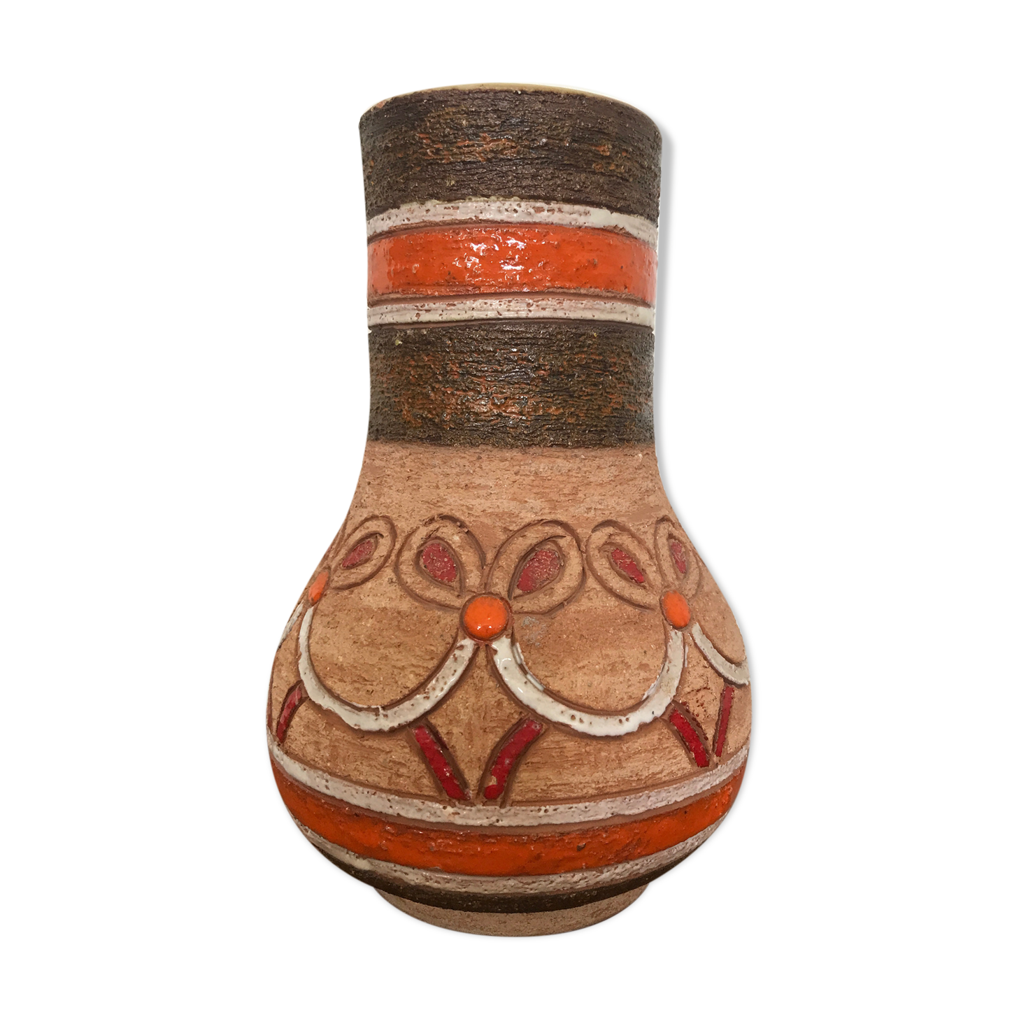 Glazed stoneware vase italy