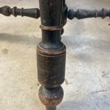 Blackened wooden piano stool Napoleon lll style