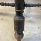 Blackened wooden piano stool Napoleon lll style