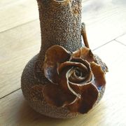 Vase ancien faïence majolique et barbotine