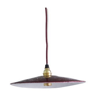 Industrial hanging lamp in enamelled sheet metal