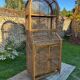 Large woven rattan shelf 🇮🇹 Vintage Italy 1970