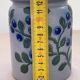 Vintage stoneware pot from Betschdorf signed TA Gilbert with olive decoration.