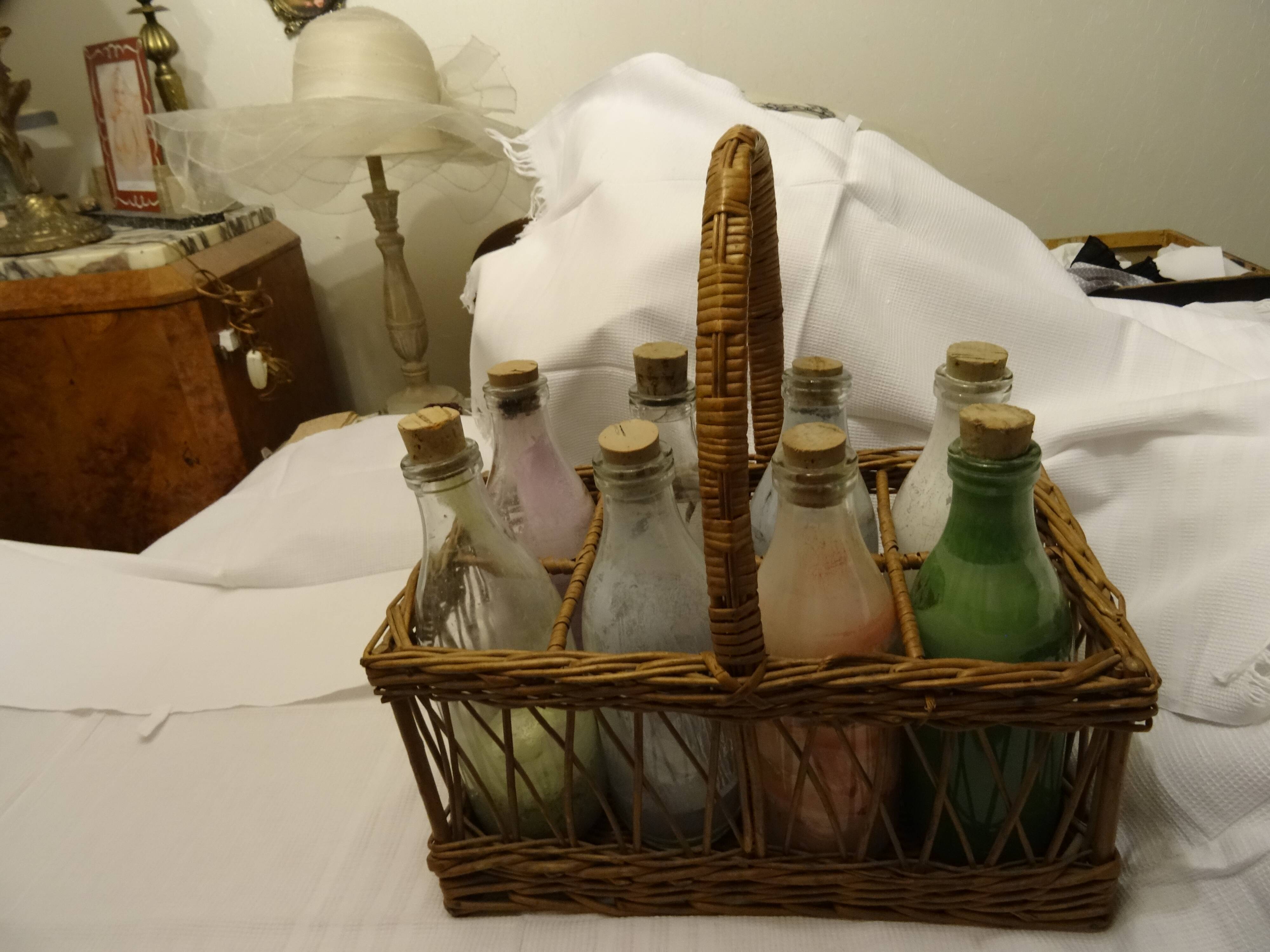 Rattan bottle holders