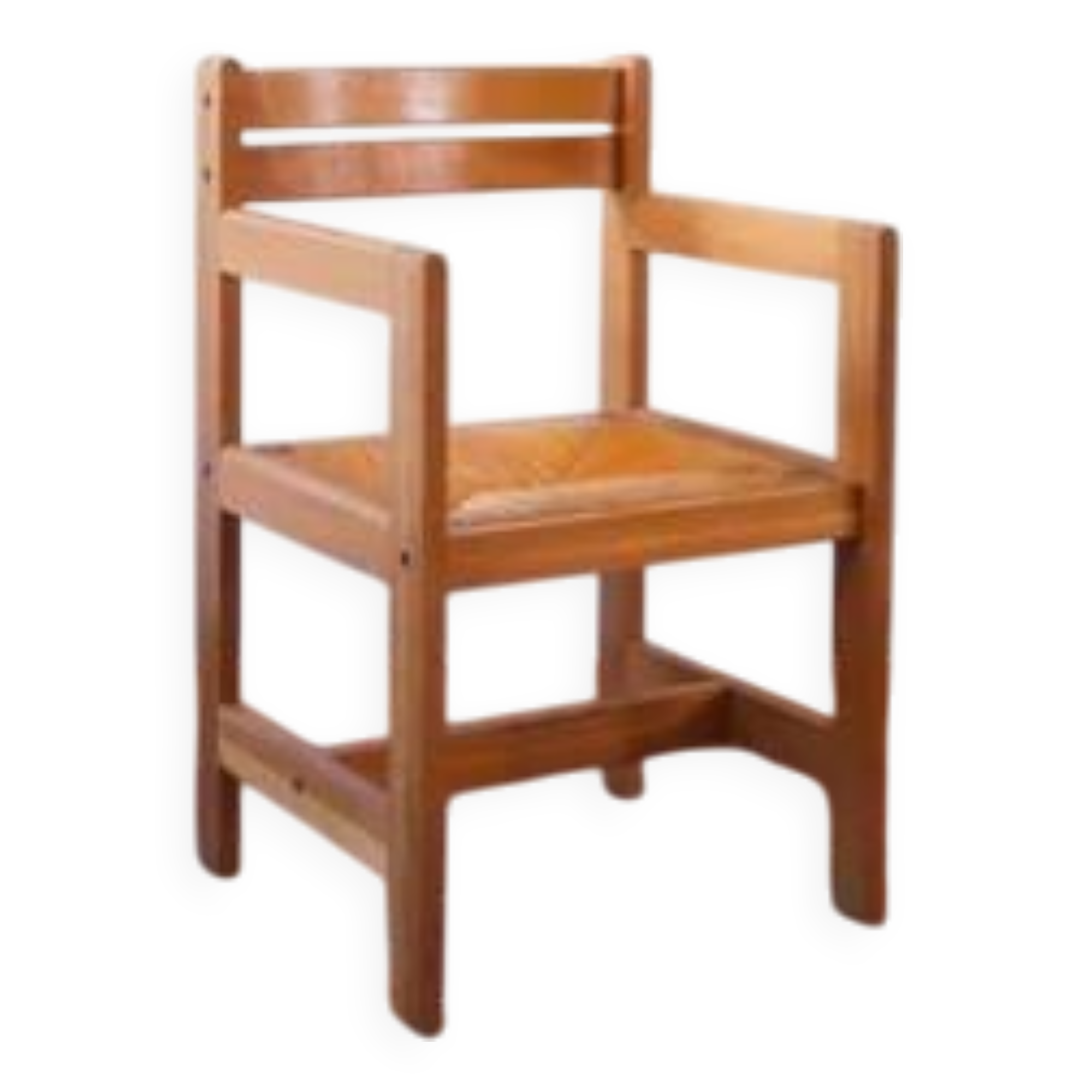 Vintage straw armchair