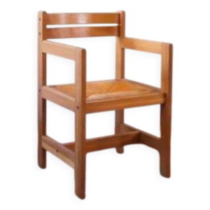 fauteuil paillé vintage