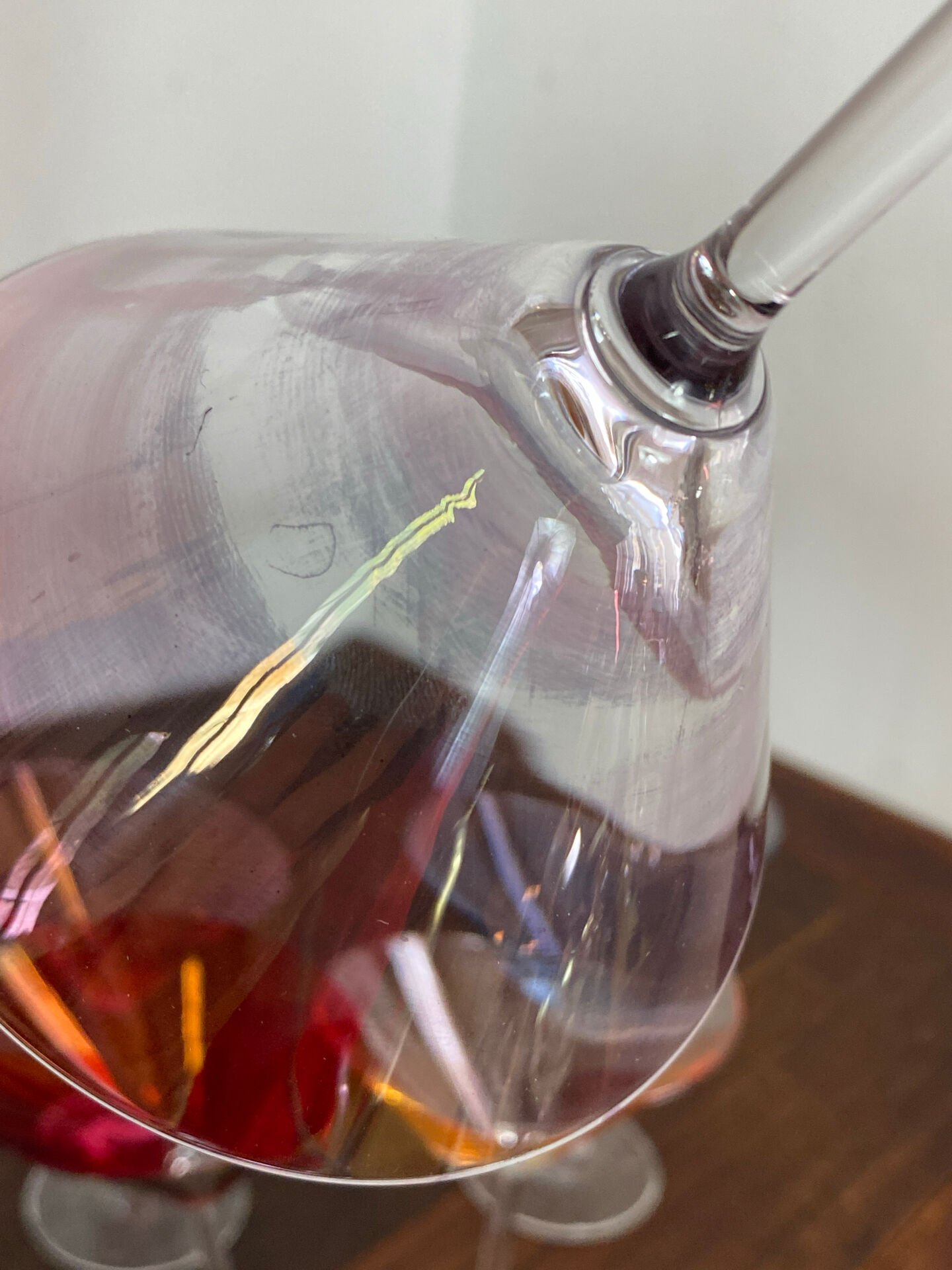 Cocktail glasses in glass