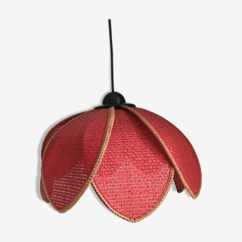 Flower hanging in vintage red cannage