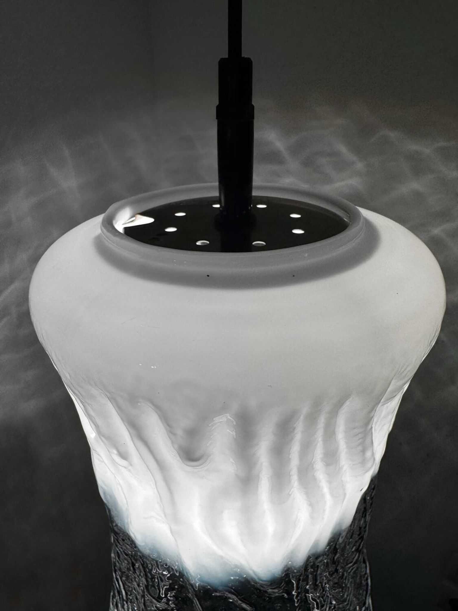 Murano Targetti Sankey glass pendant light from the 70s