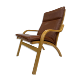 Vintage Danish armchair in cognac leather by Stouby