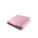 Pink checked cotton bolster cover