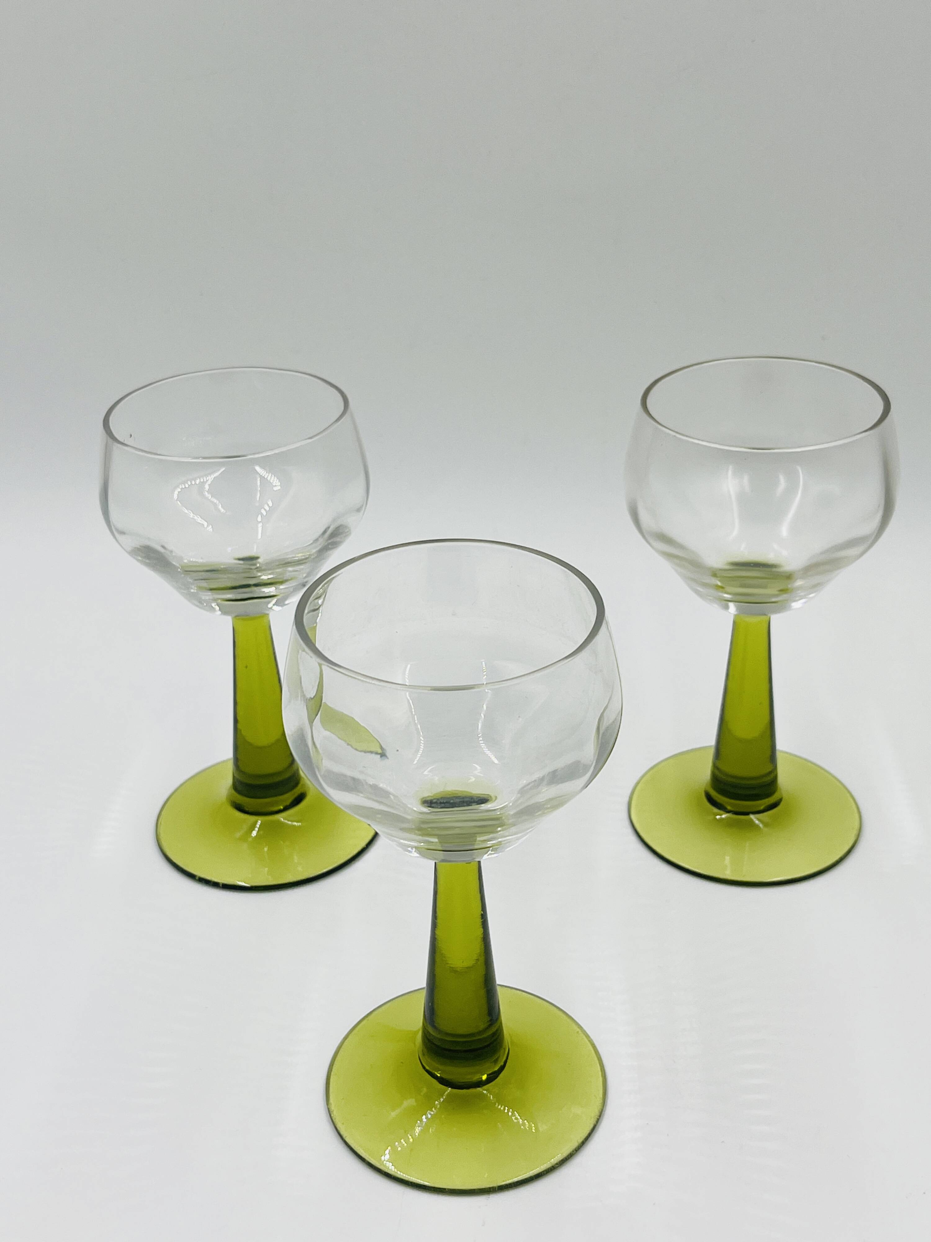 Lot de 3 verres à vin Roemer lisses