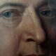 Antique original oil painting of a German opera tenor, large 19th century portrait