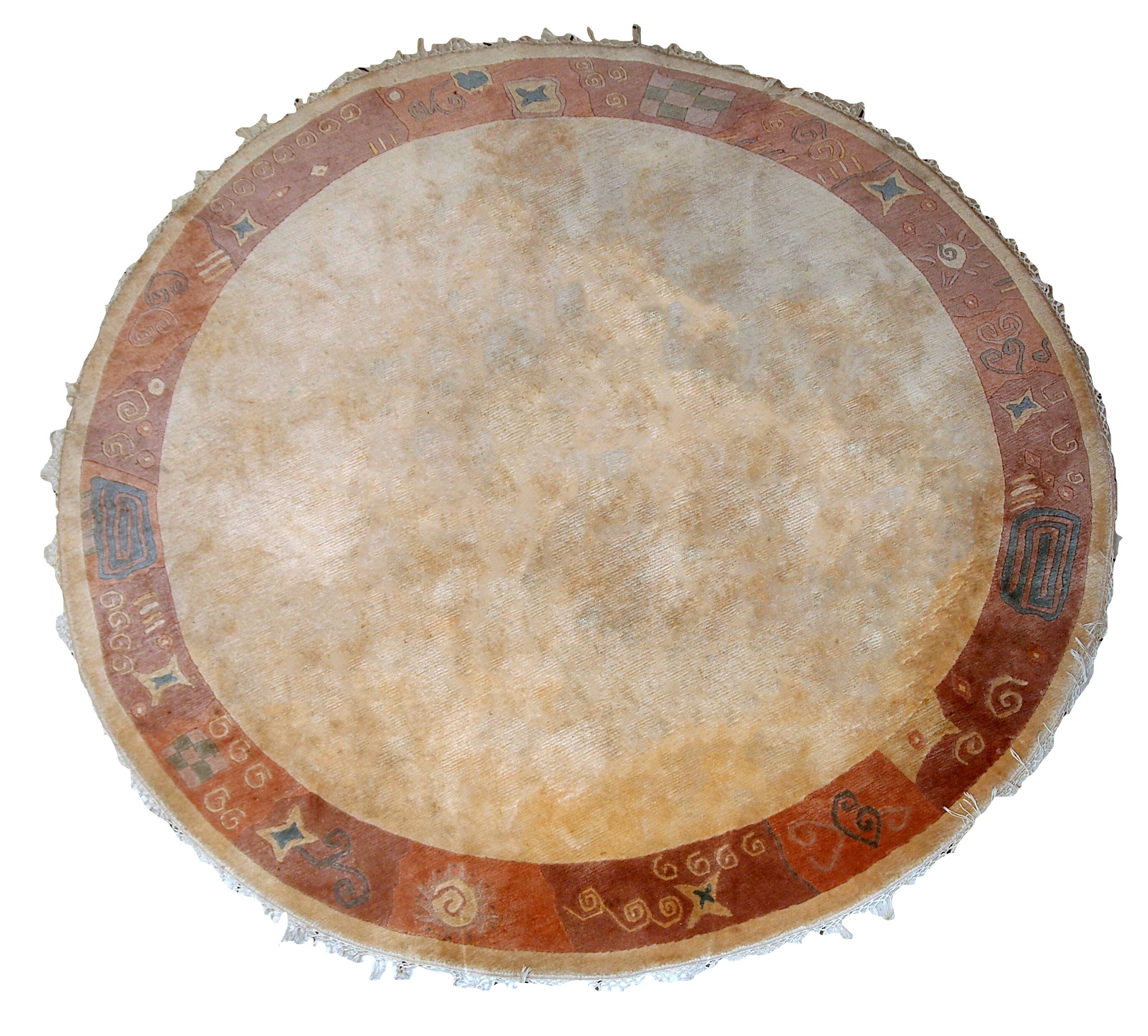 Tapis Vintage Khaden Tibétain en Laine, Années 1970, Épais et Élégant