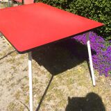 Formica table with 4 chairs and 2 stools from the 60s