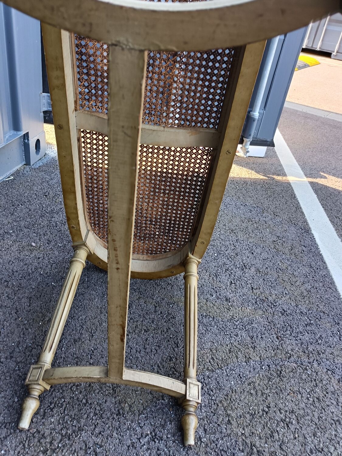 Old piano bench cannée style louis xvi