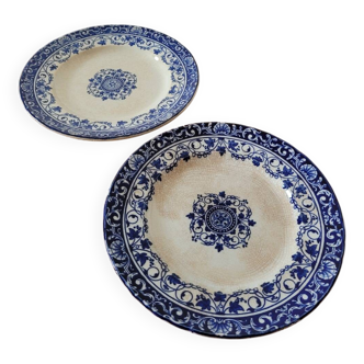 Lot de 2 assiettes plates JVBx Louis XV