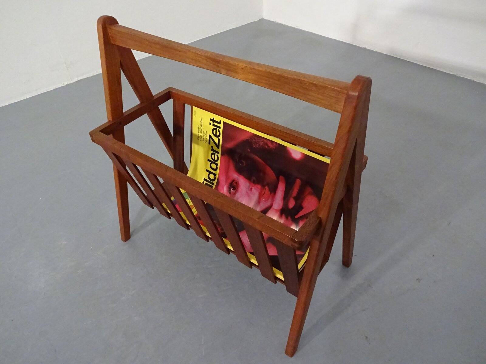 Danish Teak Magazine Rack, 1960s
