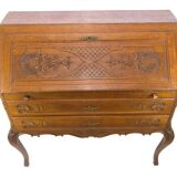 Louis XV style carved oak secretary 1930s