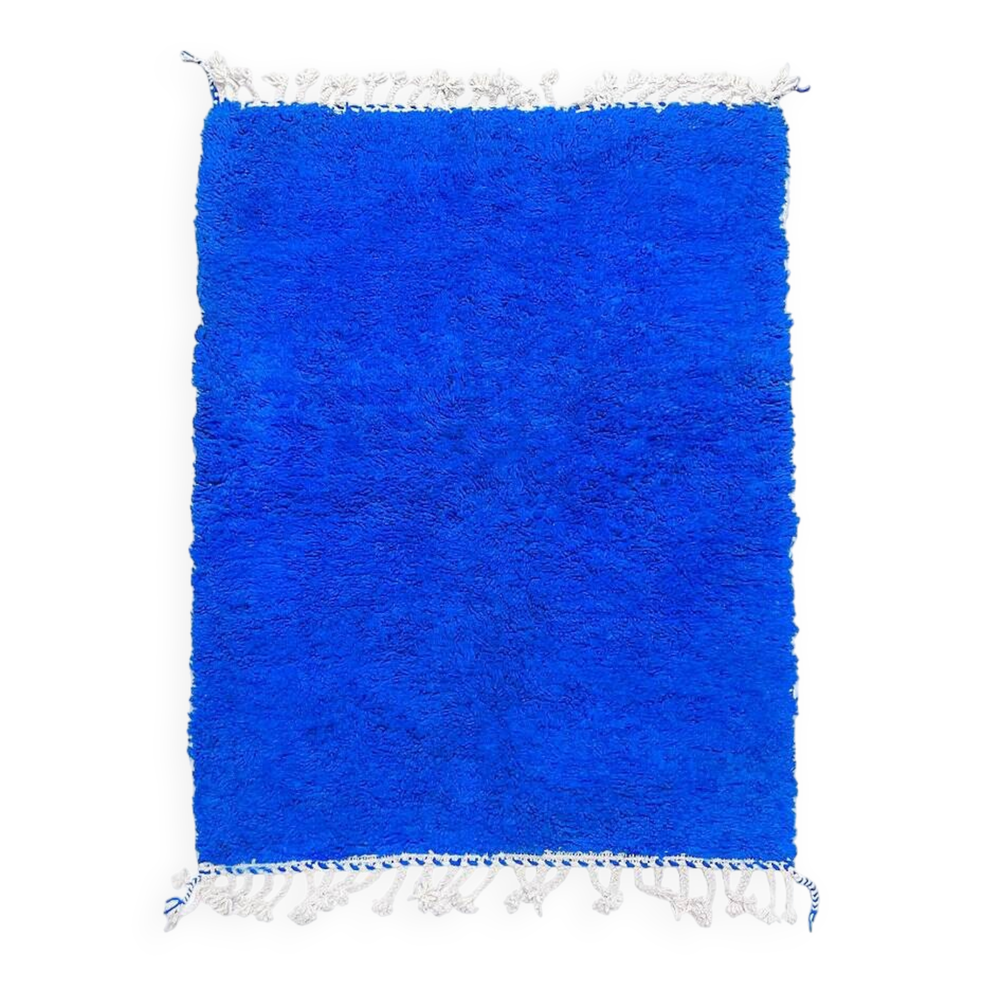Tapis berbère Beni Ouarain bleu majorelle 1,6x1,10m