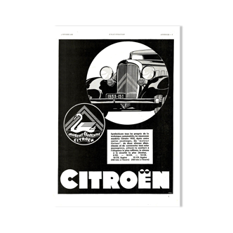 Affiche vintage années 30 Citroen