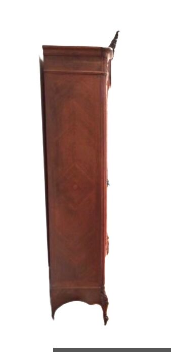 Antique wardrobe, Louis XV style wardrobe with mirror