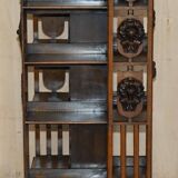 Antique Art Nouveau Victorian hand-carved revolving library.