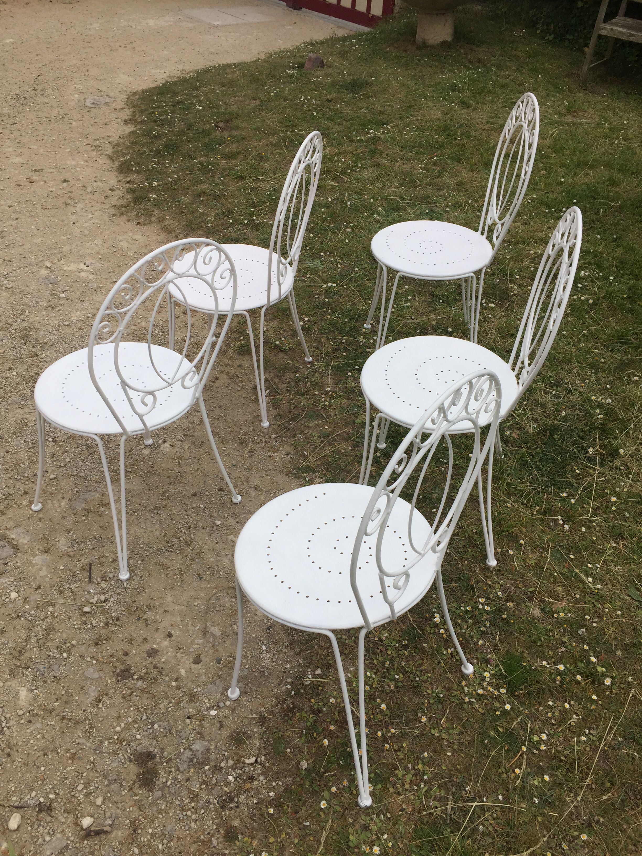Five garden chairs 70s
