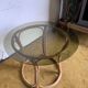 Round dining table with bamboo legs