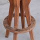 Set of 5 Brutalist Oak Mid-Century Belgium Bar Stools