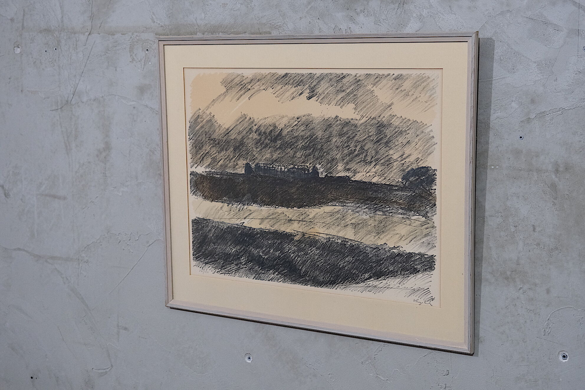 Original Lithograph by listed Swedish Artist Hugo Zuhr, Signed, 1960's